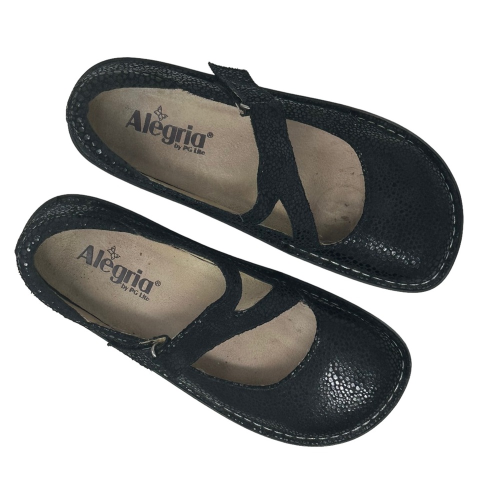 Alegria Dayna Dot Black Mary Jane Shoes Women Sz 37